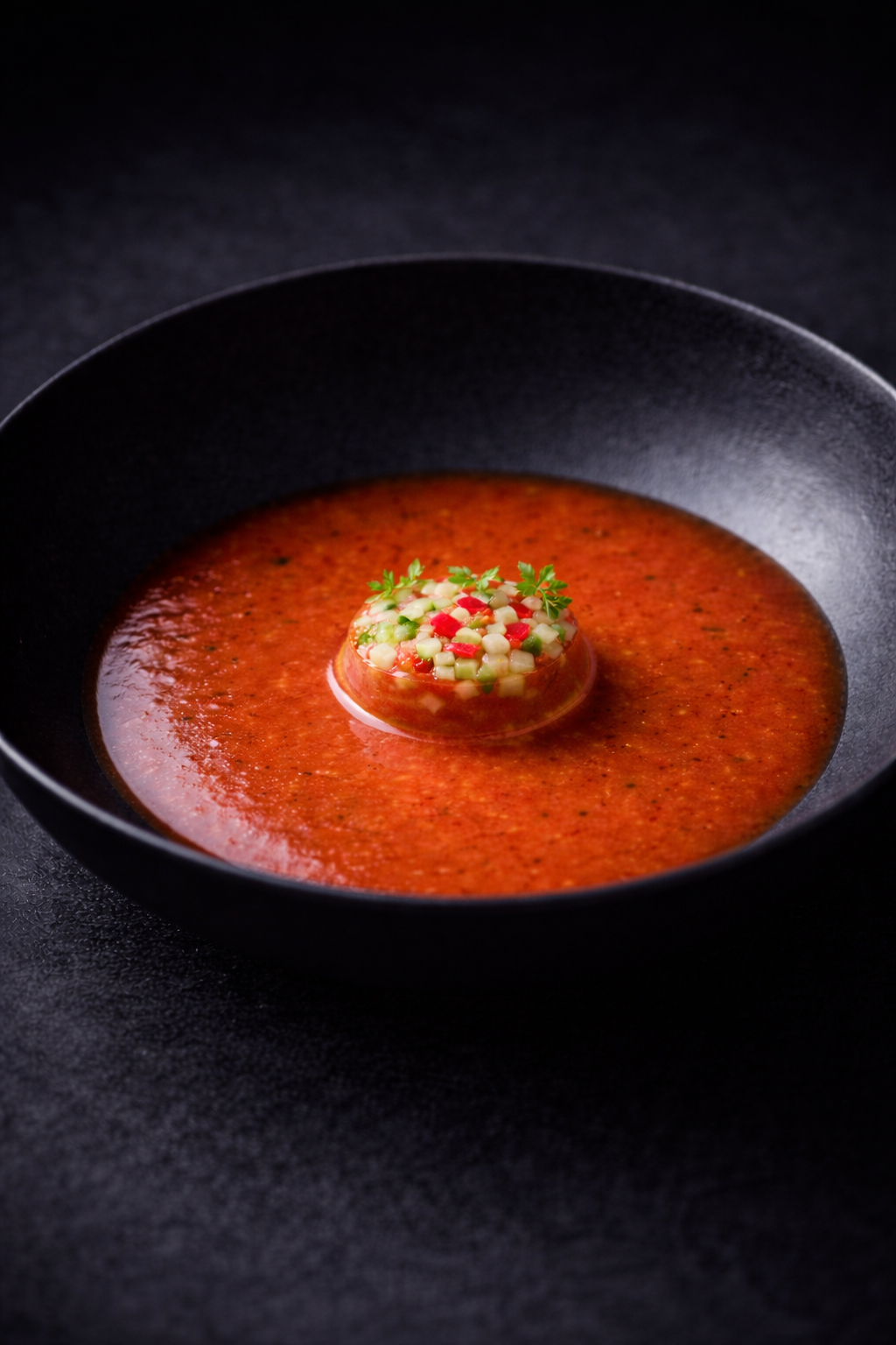 Gazpacho met tomatenwatergelée